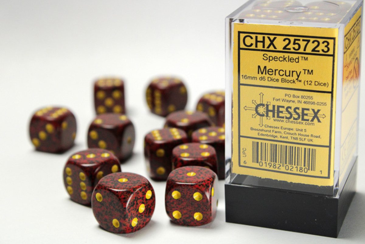 photo of Speckled Mercury 16mm d6 Dice Block