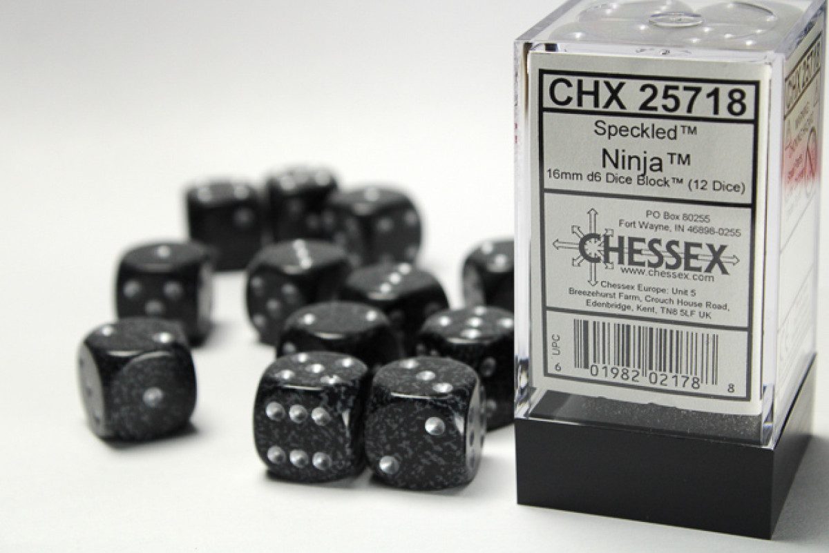 photo of Speckled Ninja 16mm d6 Dice Block