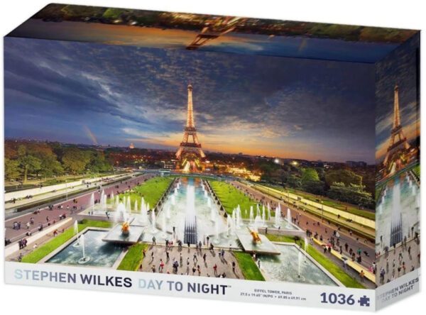 box art of Stephen Wilkes: Day to Night - Eiffel Tower, Paris 1036 Pieces