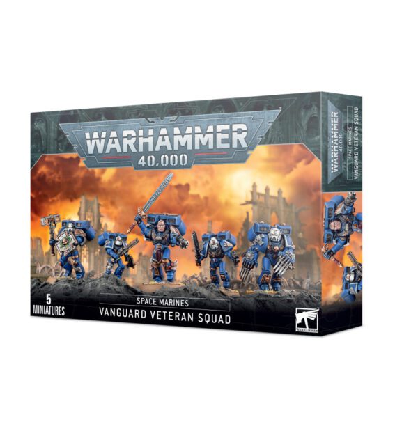 box of Space Marines: Vanguard Veteran Squad