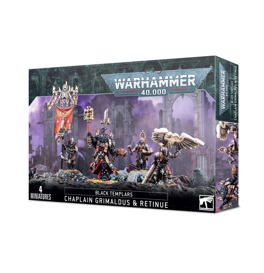 box art of Black Templars: Chaplain Grimaldus & Retinue