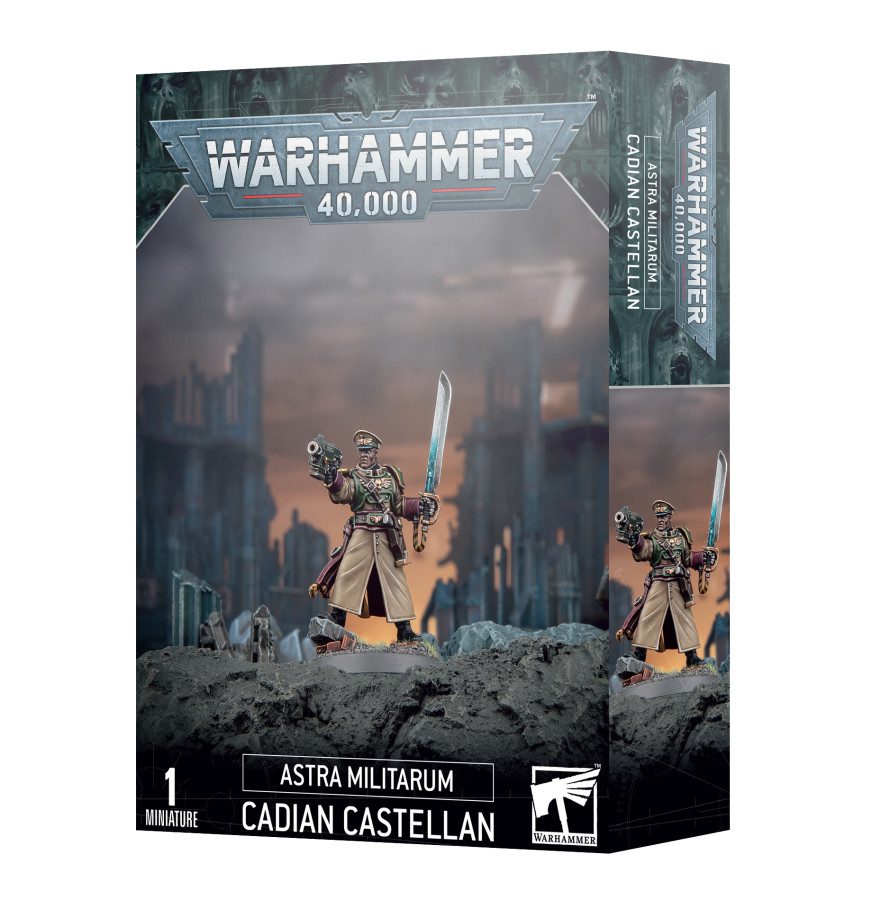 A box of warhammer 4 0 k : astra militarum cadian castellan