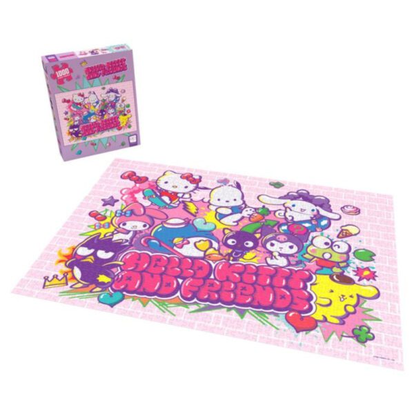 image of assembled Puzzle: Hello Kitty and Friends "Tokyo Skate" 1000 piece