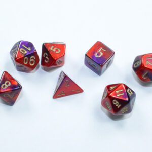 photo of Chessex: Gemini Mini-hedral Purple-Red/Gold 7-Die Set