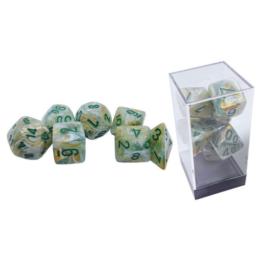 photo of 7-set Mega Hedrals: Marble Green/dark green