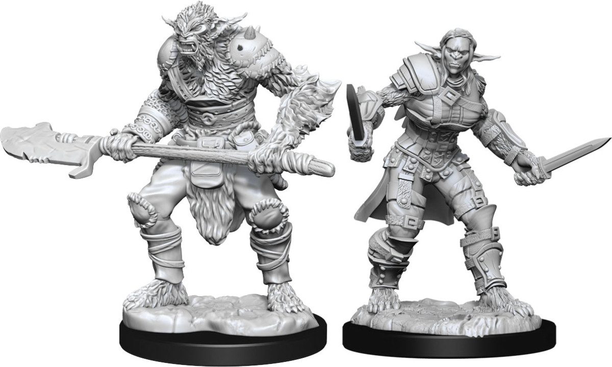 photo of Dungeons & Dragons: Nolzur's Marvelous Unpainted Miniatures - W15 Bugbear Barbarian Male & Bugbear Rogue Female
