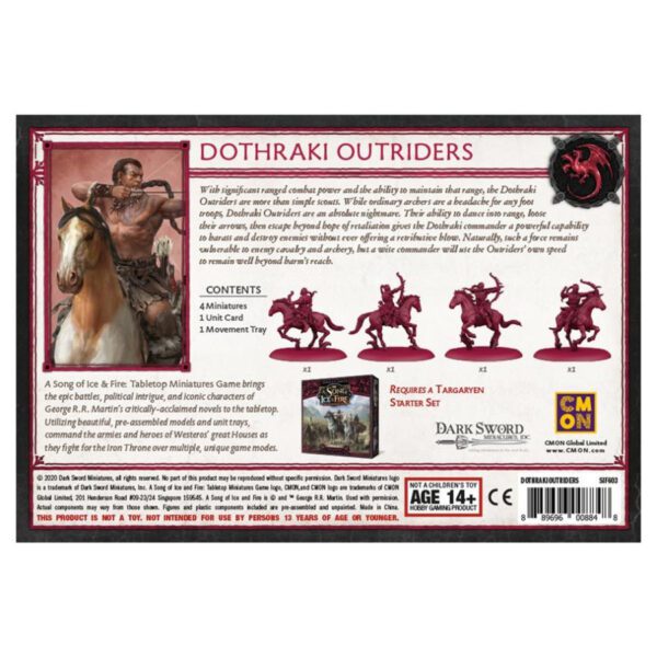 photo of A Song of Ice & Fire: Targaryen Dothraki Outriders box back