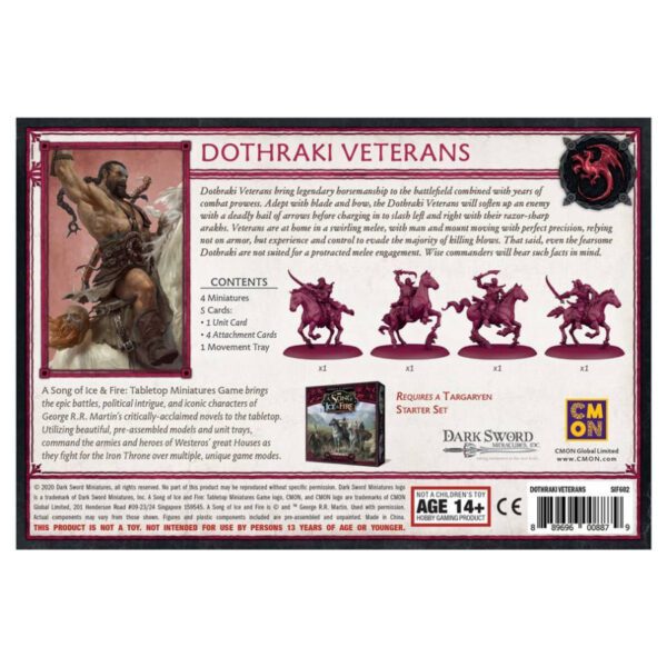 photo of A Song of Ice & Fire: Targaryen Dothraki Veterans box back