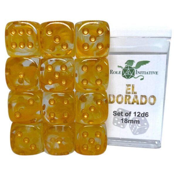 photo of d6 Cube 18mm Diffusion El Dorado (12)