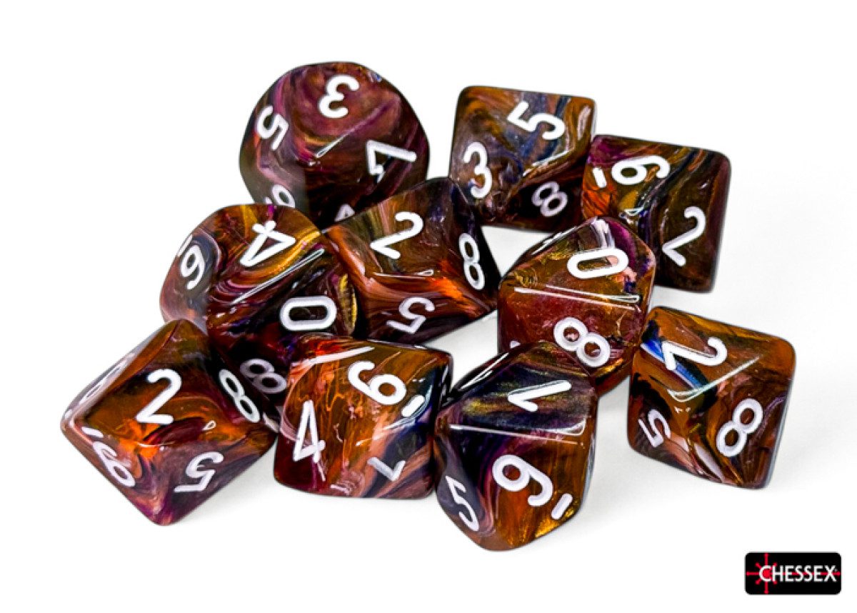 photo of Chessex: Festive Symphony/white Set of Ten d10s