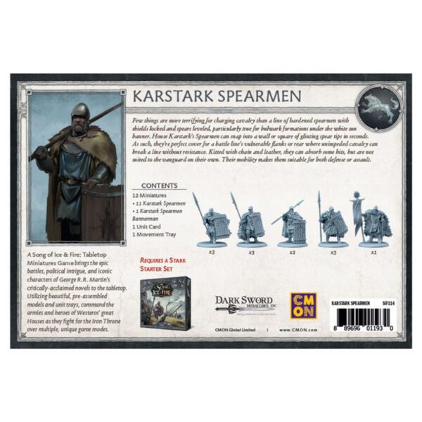 photo of A Song of Ice & Fire: House Karstark Spearmen box back