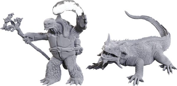photo of Dungeons & Dragons: Nolzur's Marvelous Unpainted Miniatures - W24 Tortle Druid & Wild Shape Giant Lizard