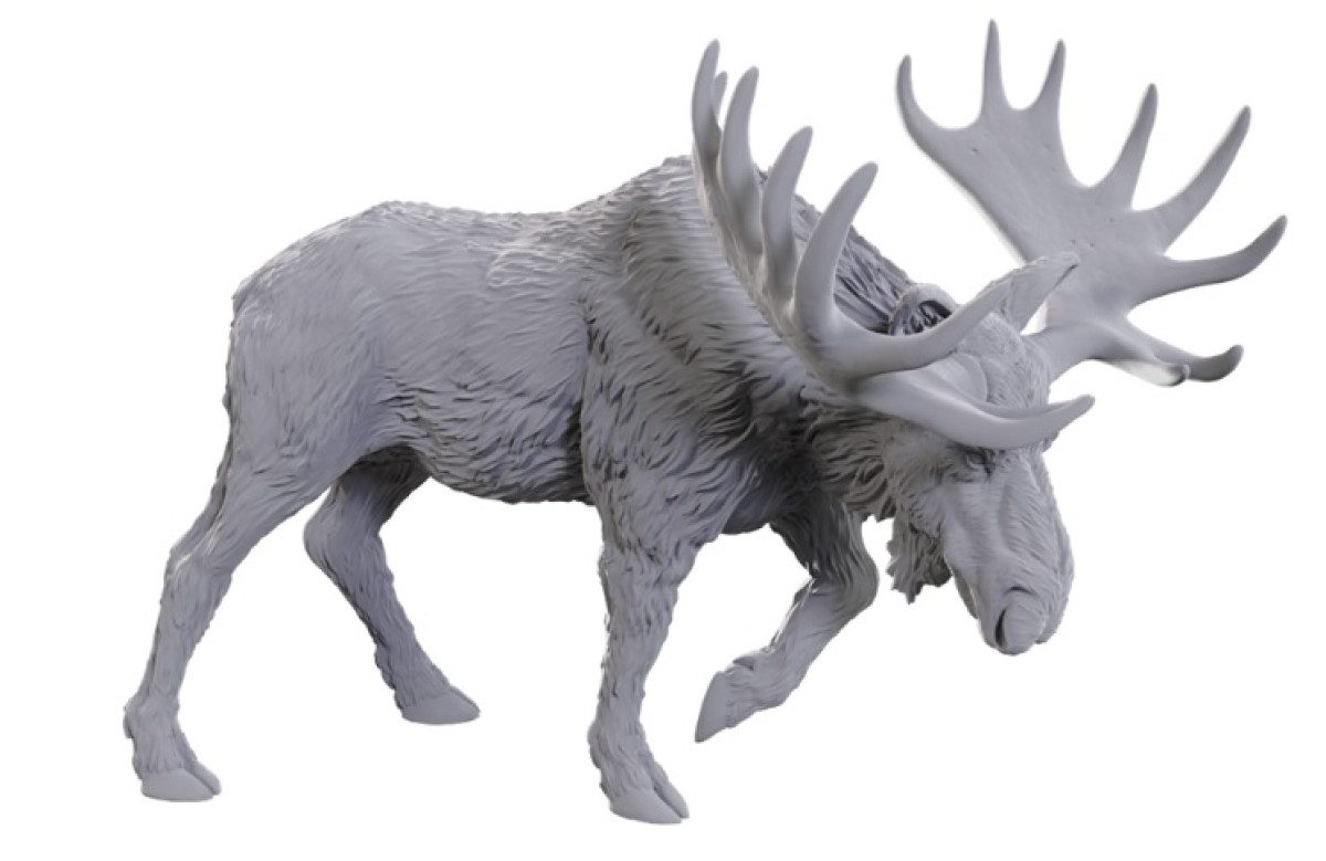 photo of WizKids Deep Cuts Unpainted Miniatures: W25 Bull Moose