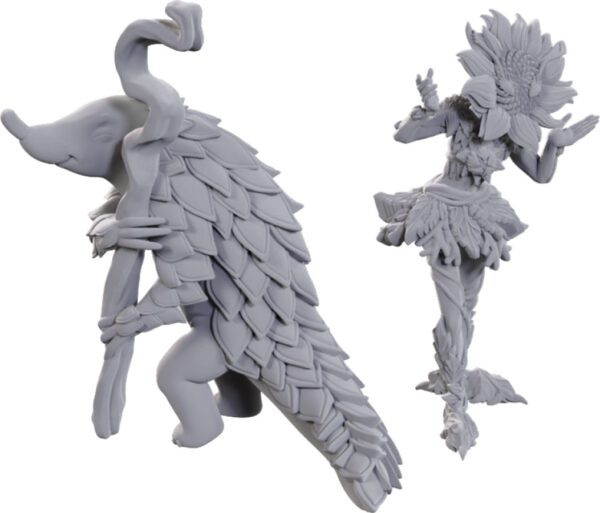 photo of Pathfinder Battles Deep Cuts Unpainted Miniatures: W25 Sunflower Leshy and Fruit Leshy