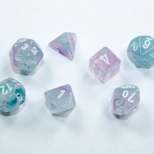 Chessex: Nebula Mini-hedral Wisteria/White 7-Die set