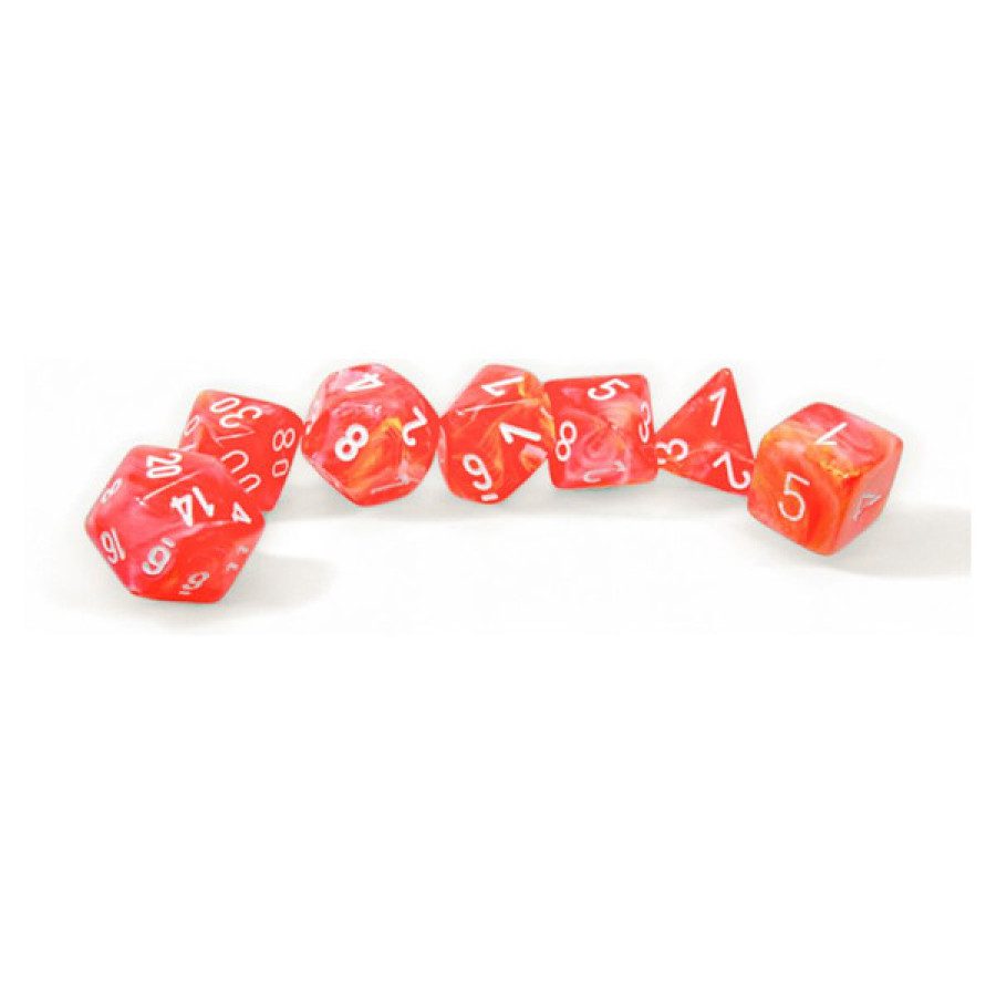 photo of 7-Die Set Festive Polyhedral Luminary Dahlia/white