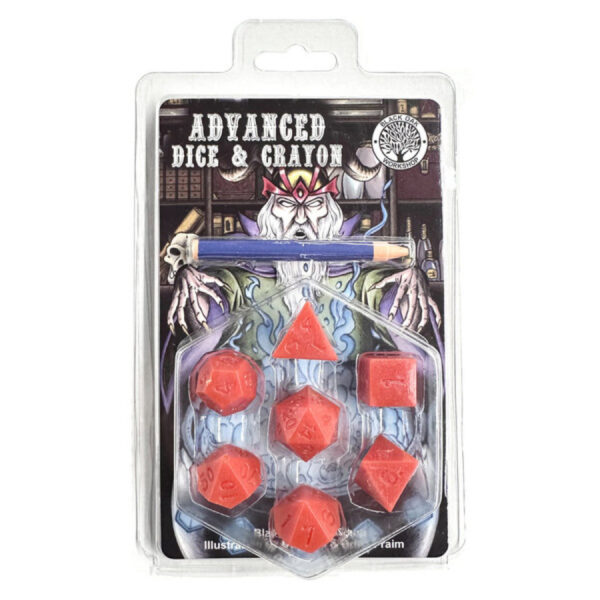 7-Set Advanced Dice & Crayon Set: Red