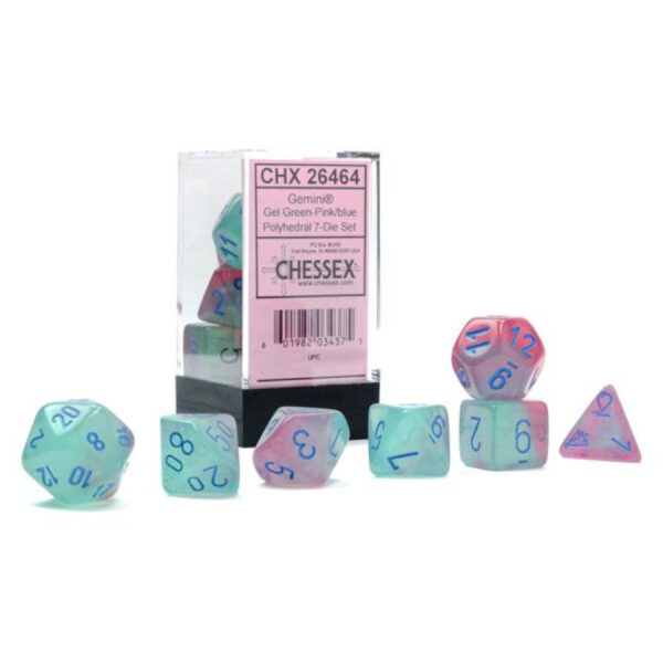7-Set Cube Gemini Luminary Gel Green-Pink with Blue