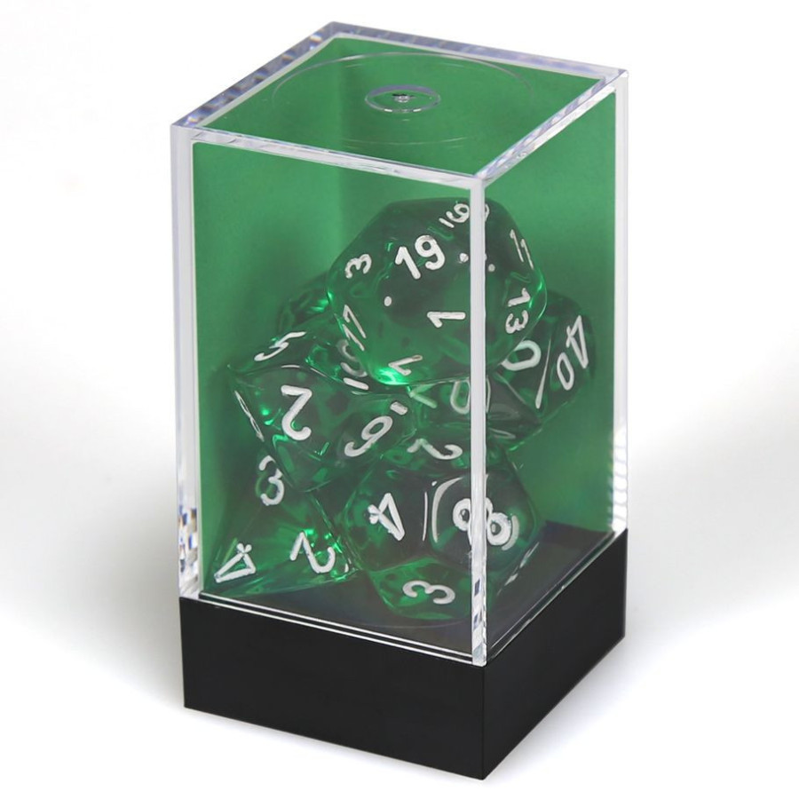 photo of 7-Set Cube Translucent Green with White
