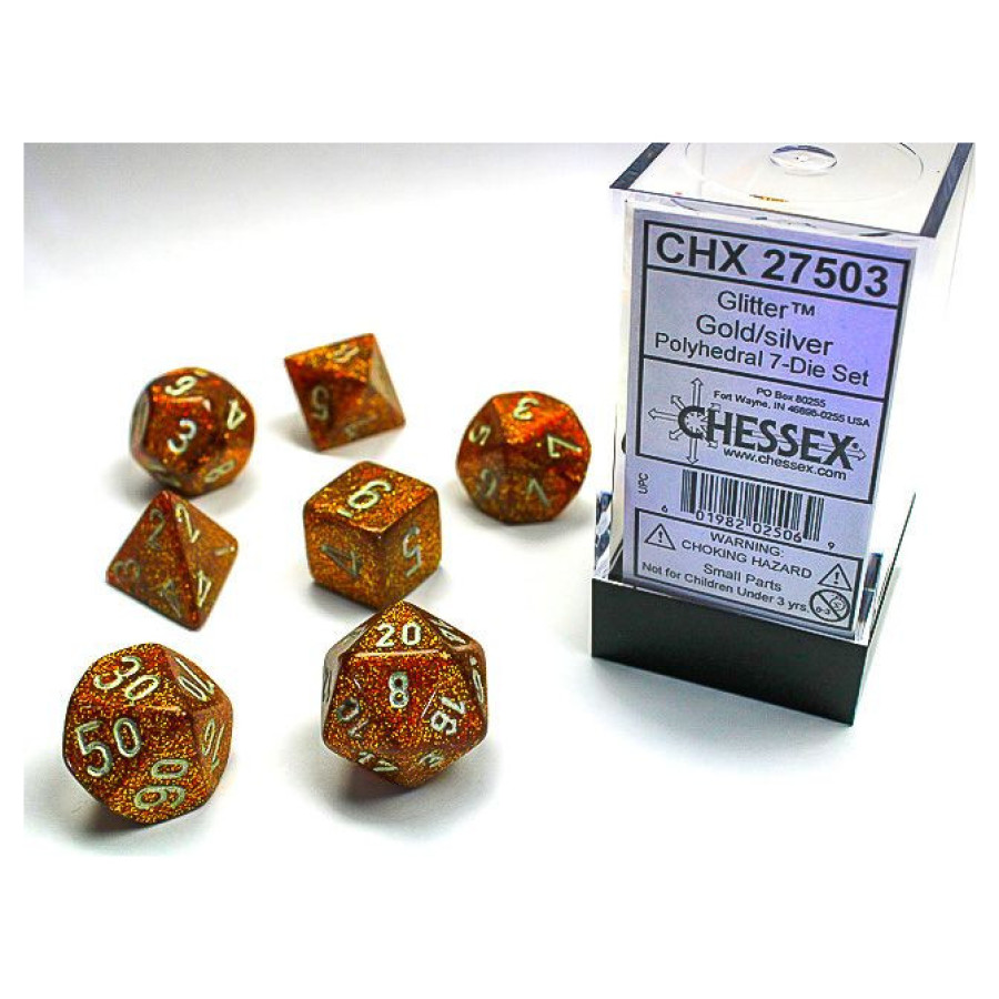 photo of 7-Set Cube Glitter Gold with Silver